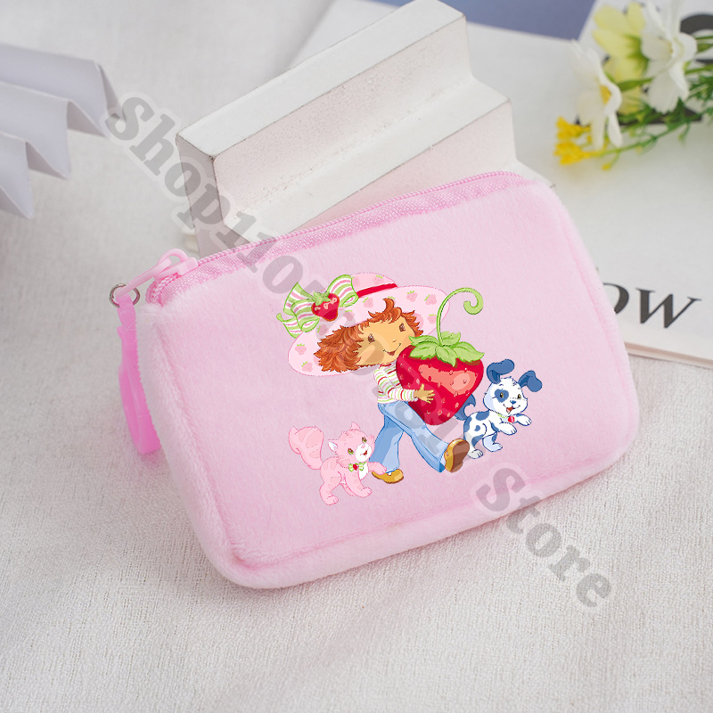 Accordion Wallet Zip - Dompet Koin Boneka Anime Anak-anak Strawberry