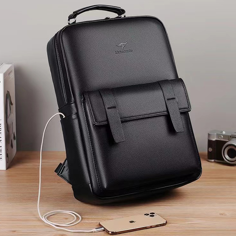 Luxury Bags Leather - Ransel kulit mewah pria dengan antarmuka