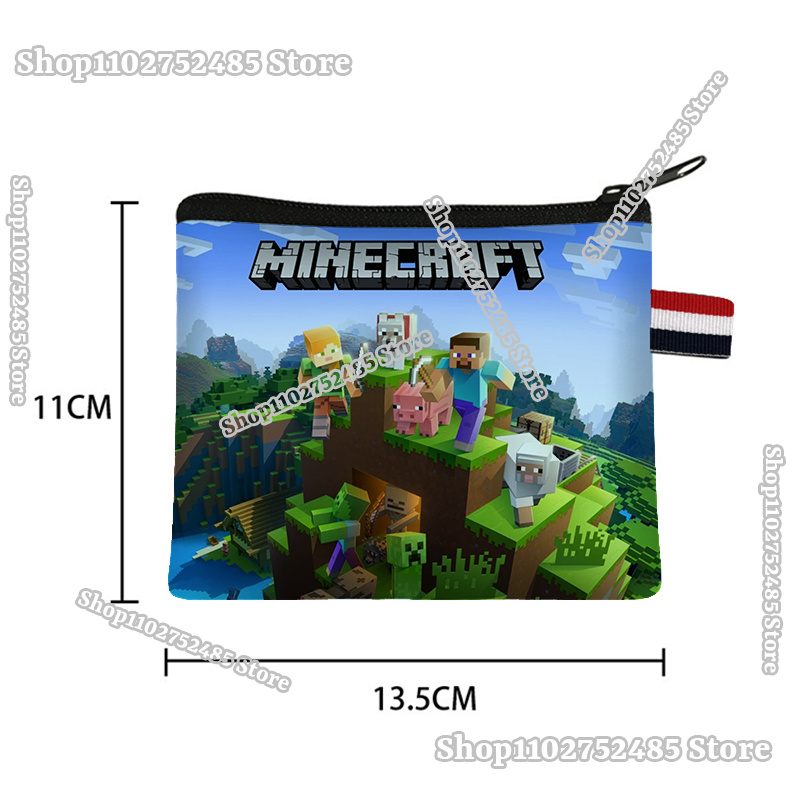 Pixels Block Coin Purse Miner  - Accordion Wallet Zip ulasan dan harga