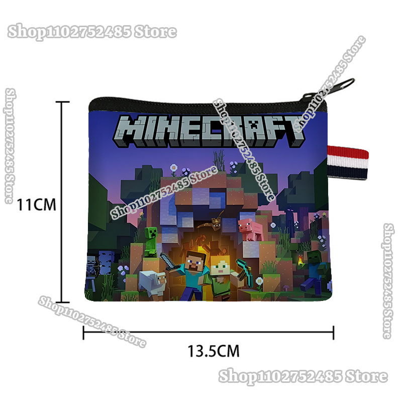Pixels Block Coin Purse Miner  - Accordion Wallet Zip ulasan dan harga